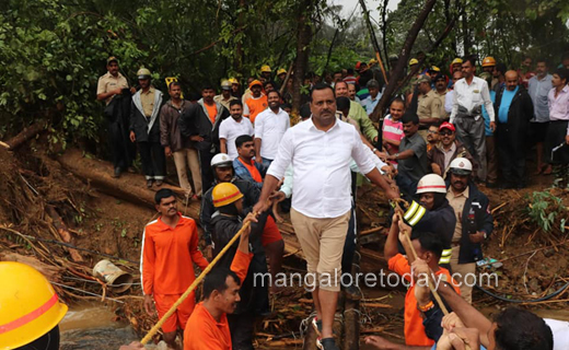 Khader, Nalin visit affected areas